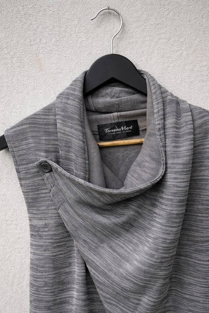 TORNADO MART - Asymmetrical Draped Vest