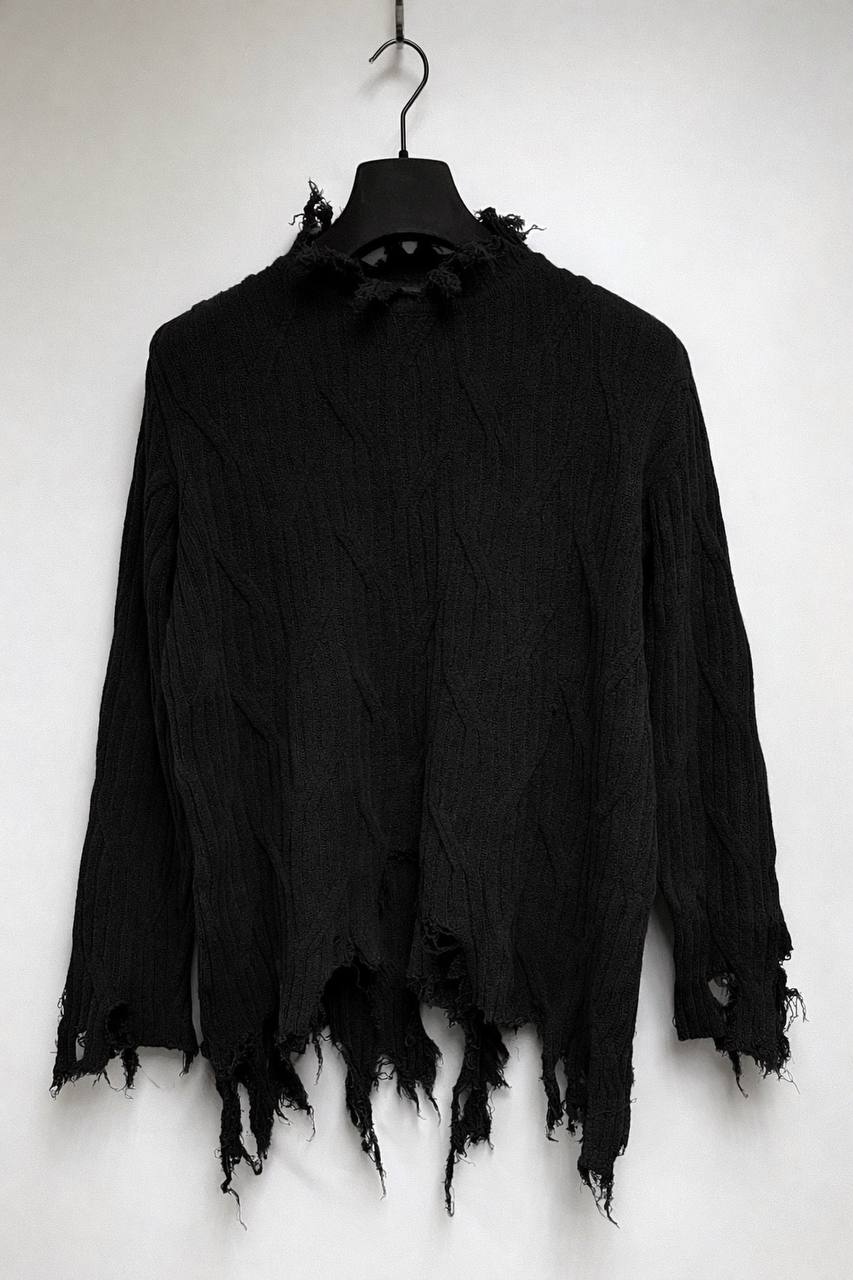 KIKO KOSTANIDOV Knit Distressed Wool Top SS2022