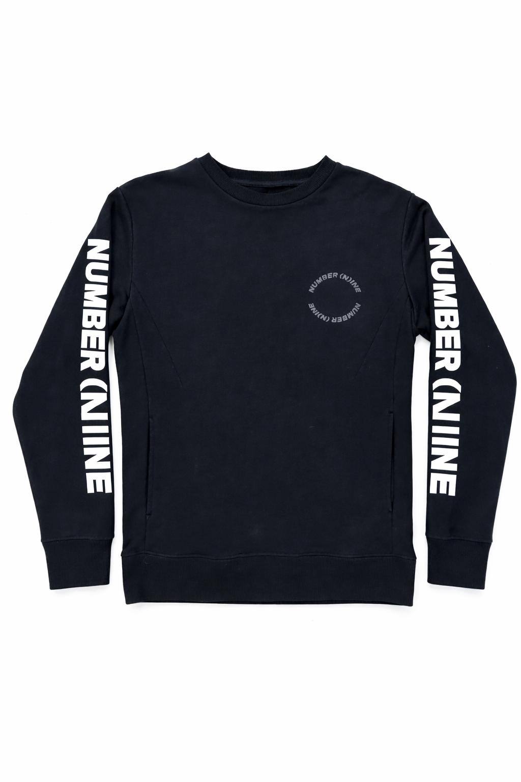 NUMBER (N)INE Circular Logo panel Sleeve Crewneck