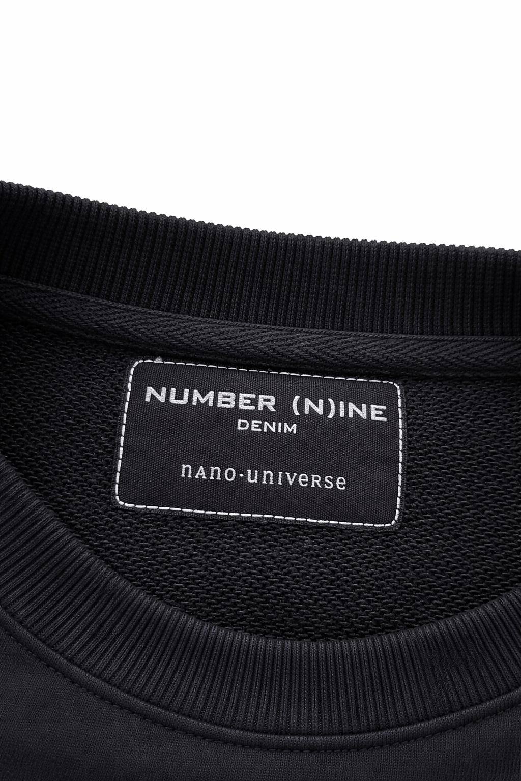 NUMBER (N)INE Circular Logo panel Sleeve Crewneck