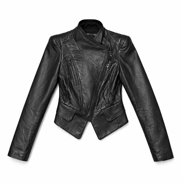 Vintage Lambskin Asymmetrical Moto Jacket