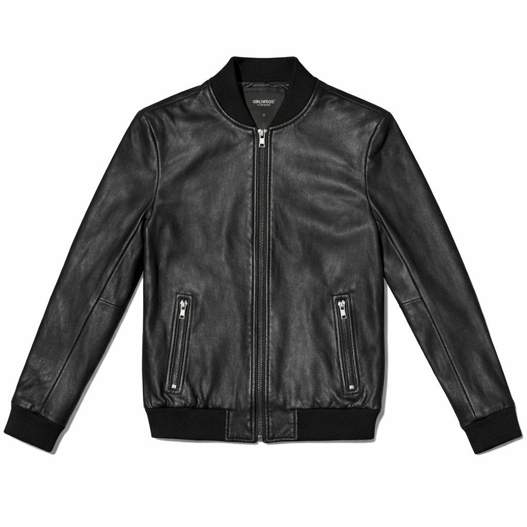 Vintage Sheepskin Bomber Jacket