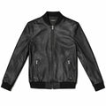 Vintage Sheepskin Bomber Jacket
