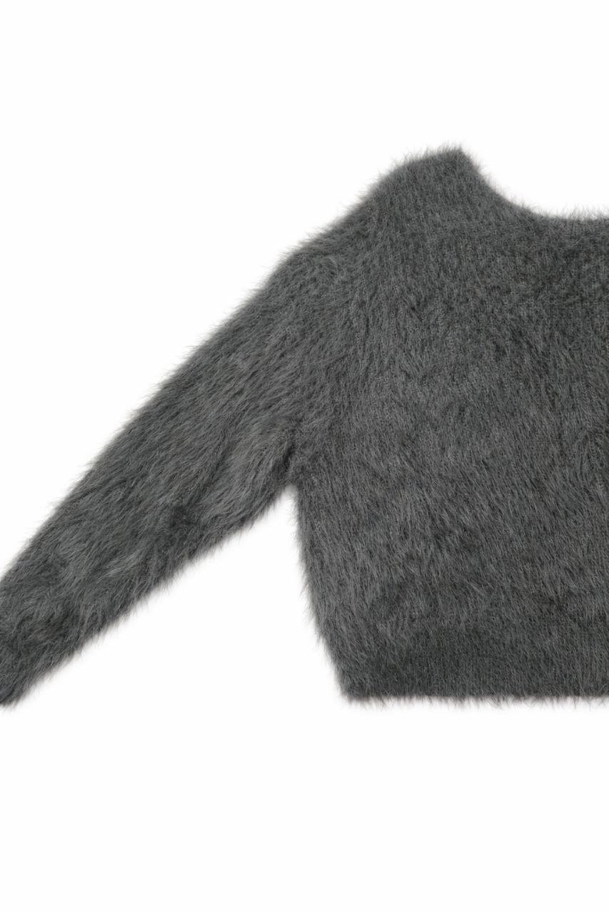 Grey Faux Fur Sweater